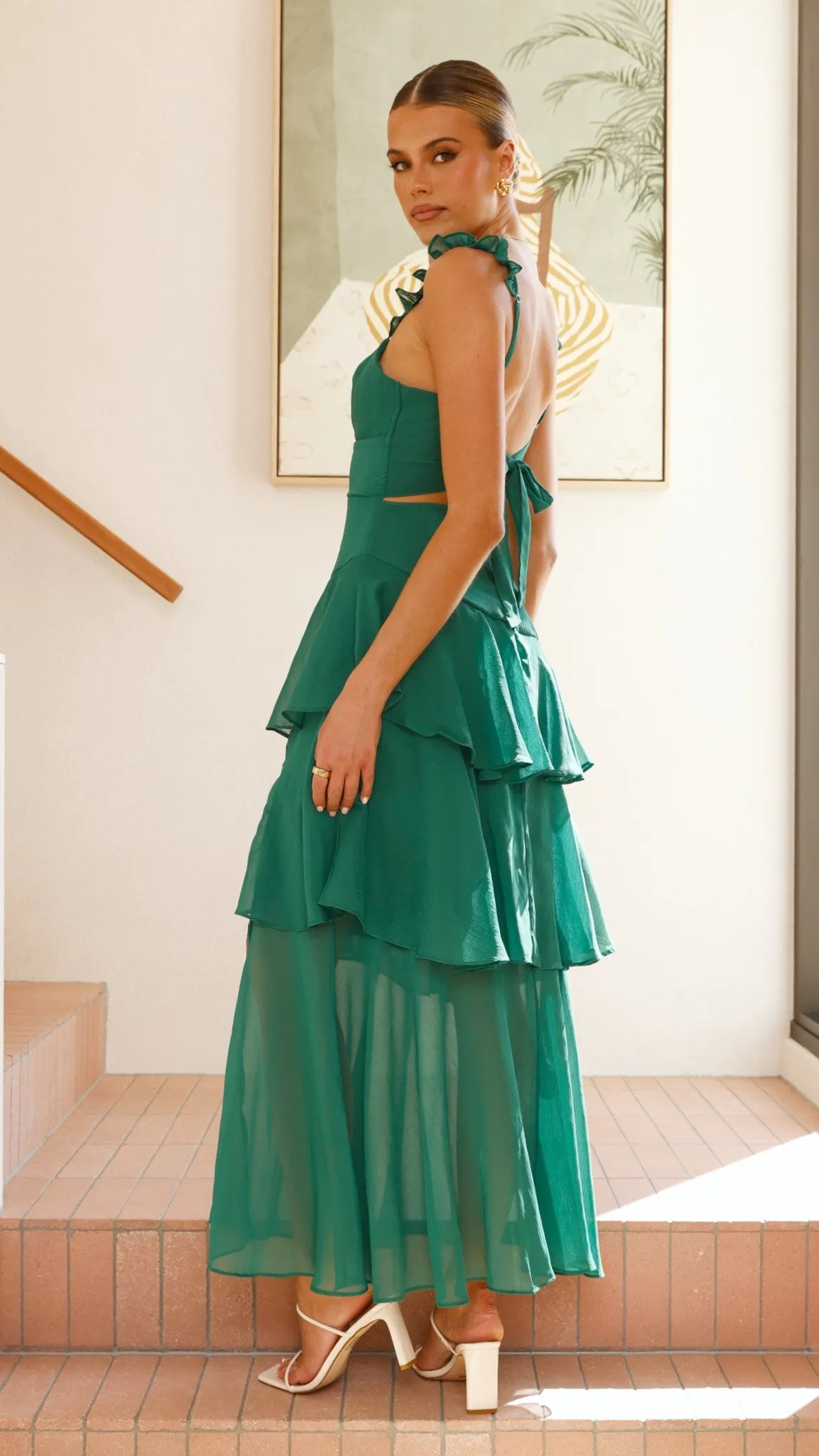 Achelle Maxi Dress - Forest Green