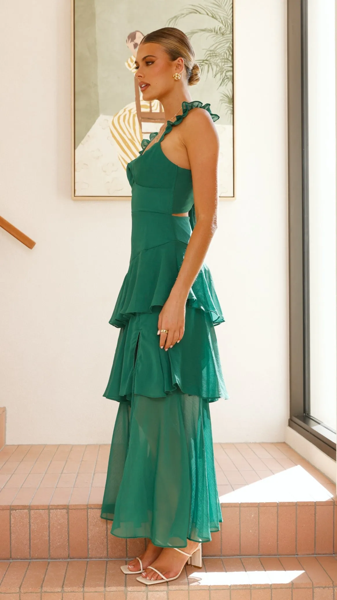 Achelle Maxi Dress - Forest Green