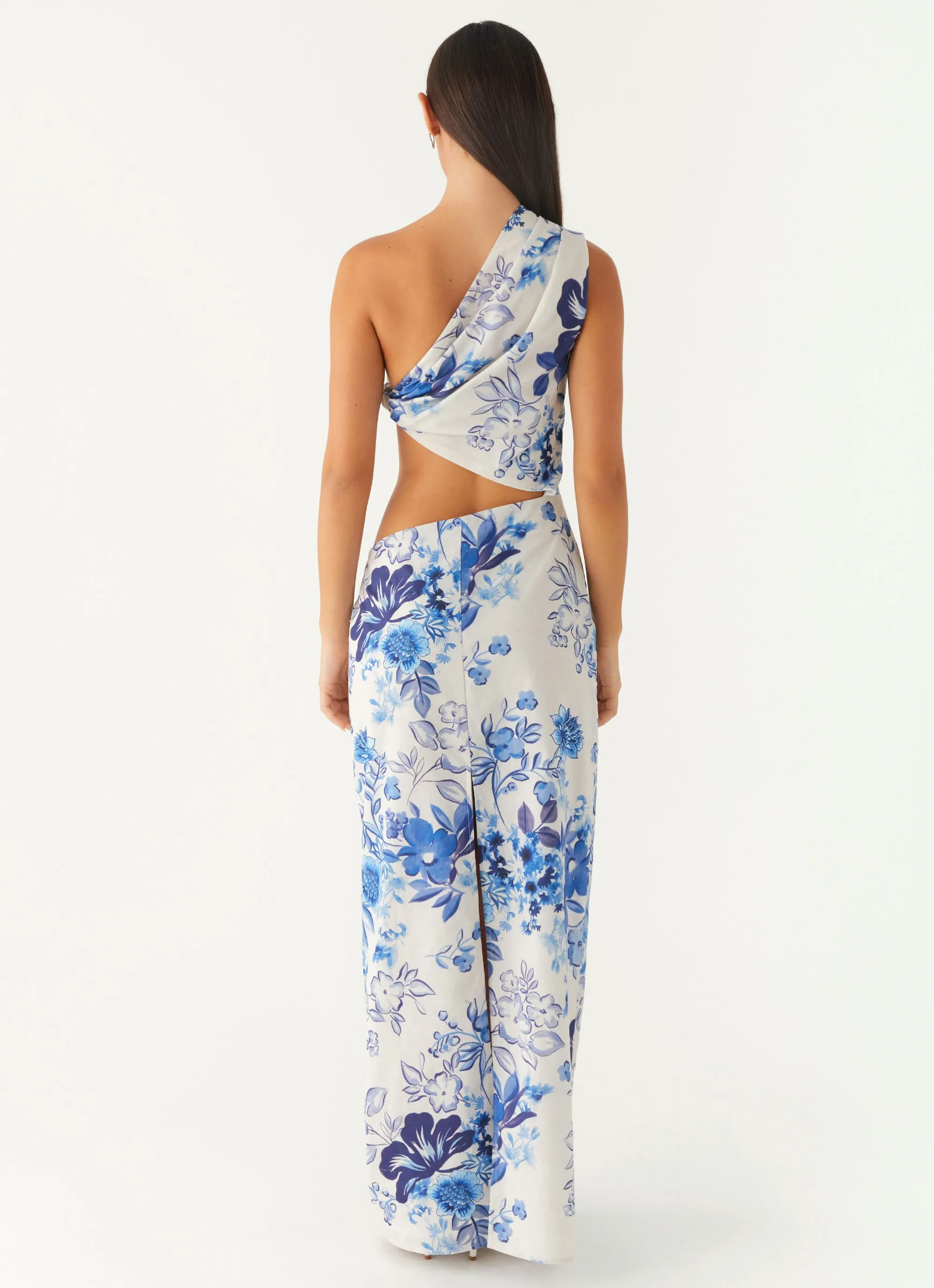 All Summer Long Maxi Dress - Serene Sky Floral