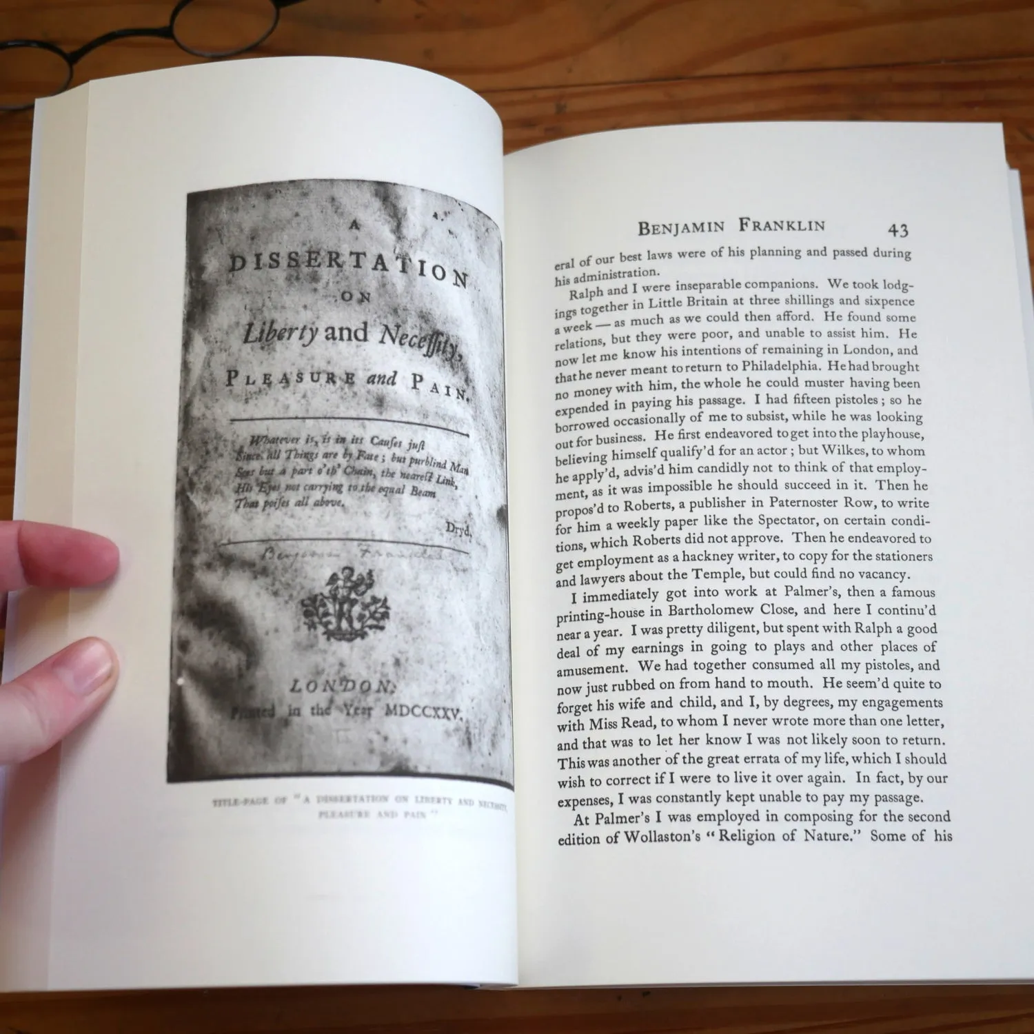 Autobiography of Benjamin Franklin with Notebook
