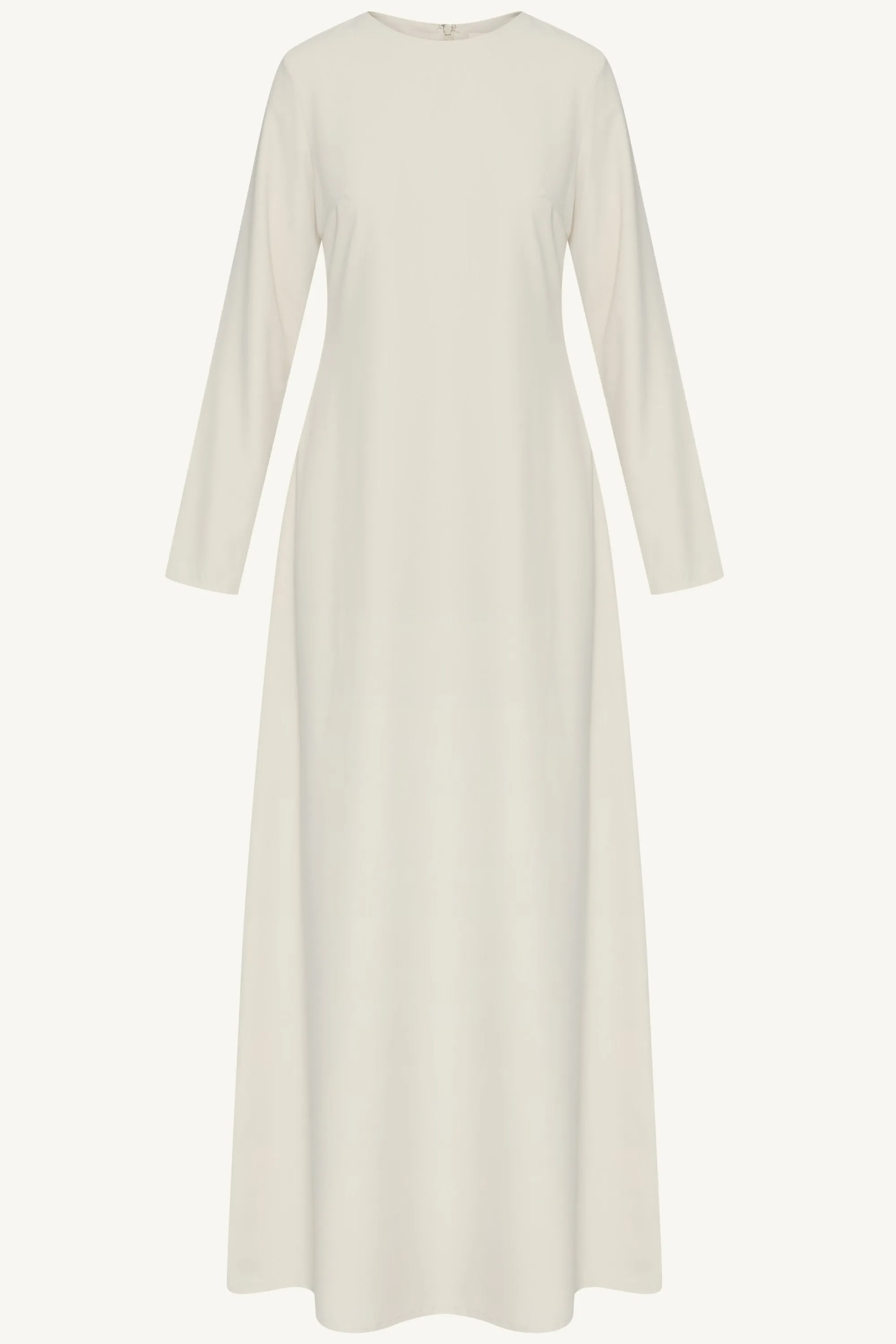 Basic Long Sleeve Maxi Dress - Stone