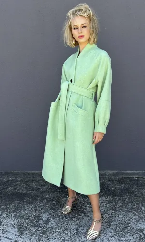Beatrice B Island Shore Long coat - Spearmint