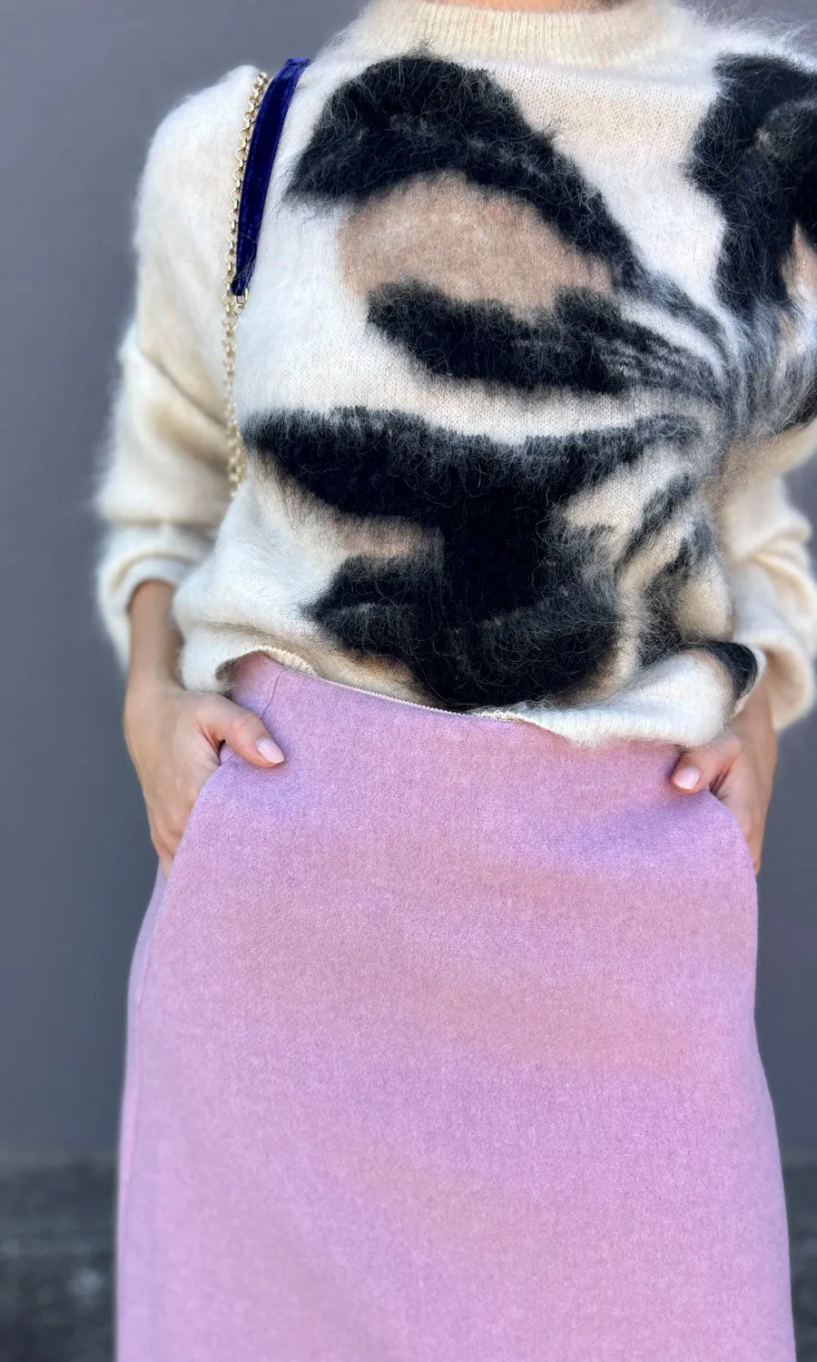 Beatrice b Island Shore Skirt - Lavender Wool