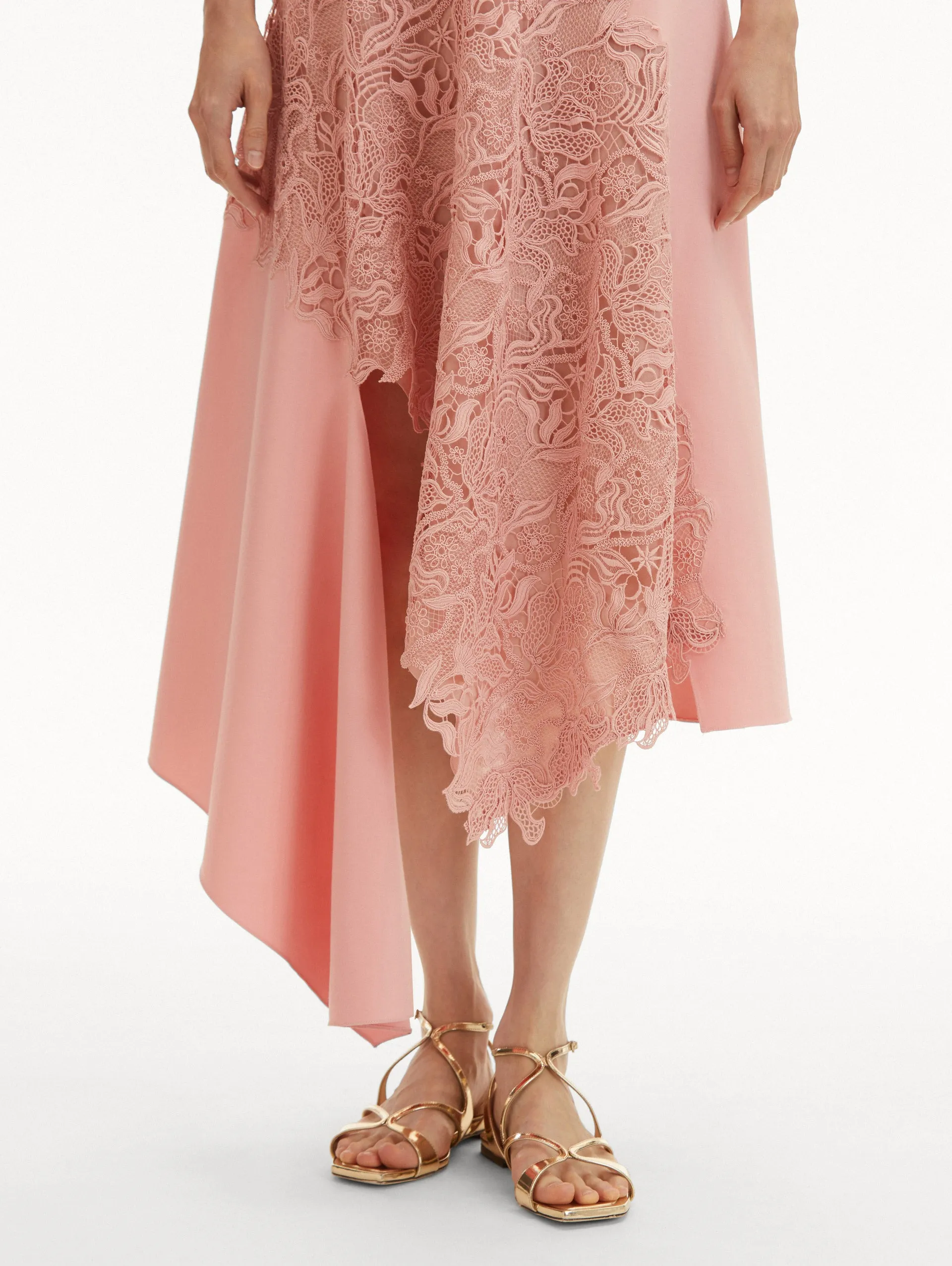 Bellflower Guipure & Wool Dress