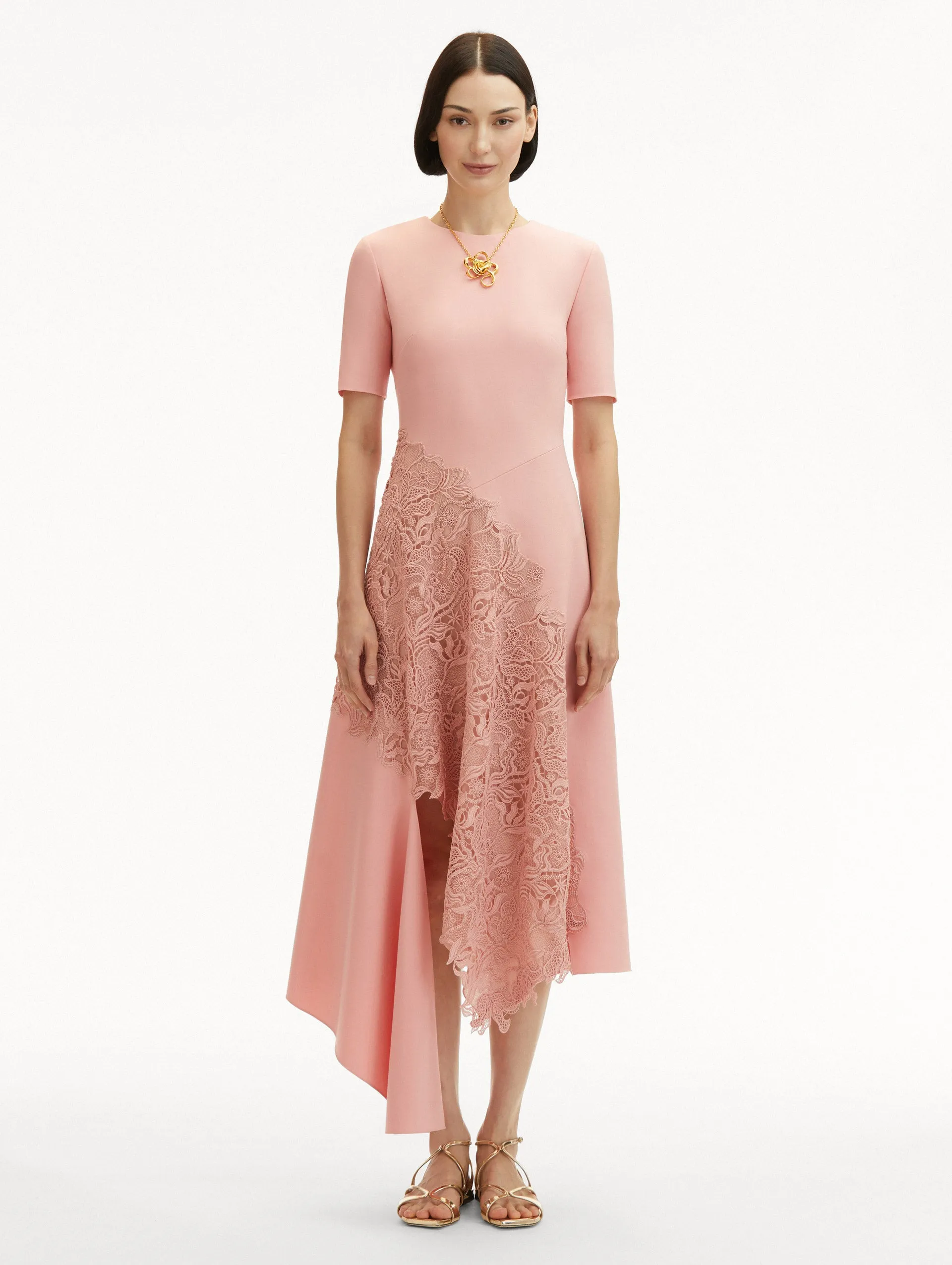Bellflower Guipure & Wool Dress
