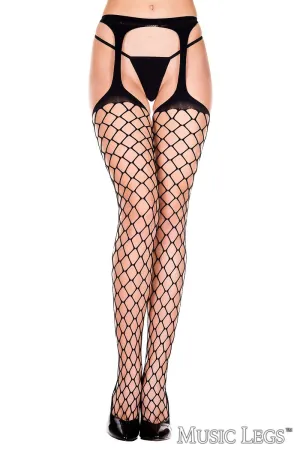 Big Net Suspender Pantyhose