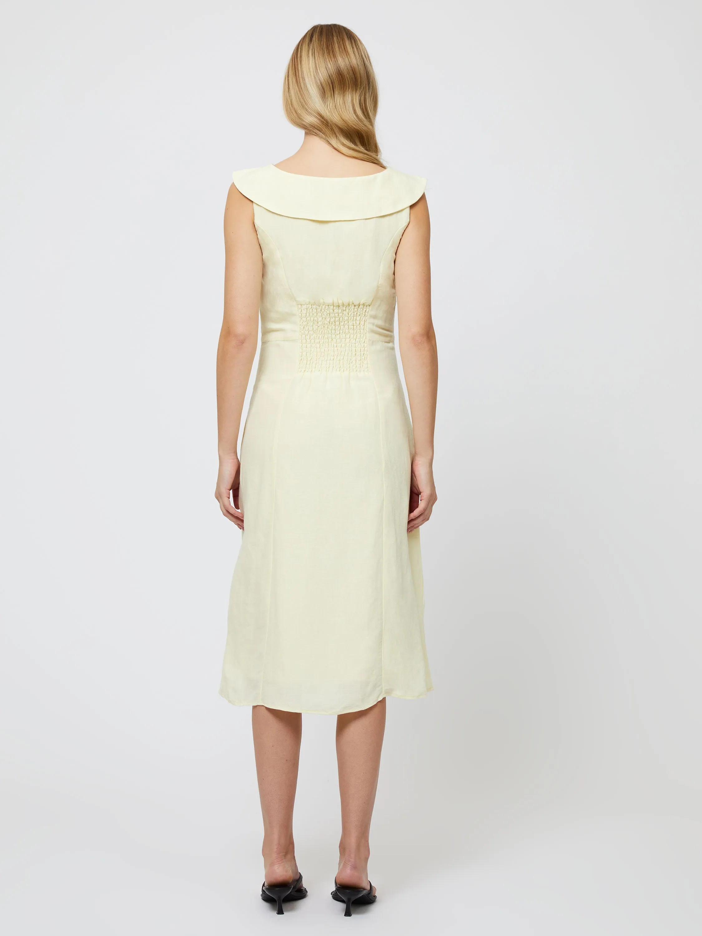 Birdie Linen V-Neck Dress