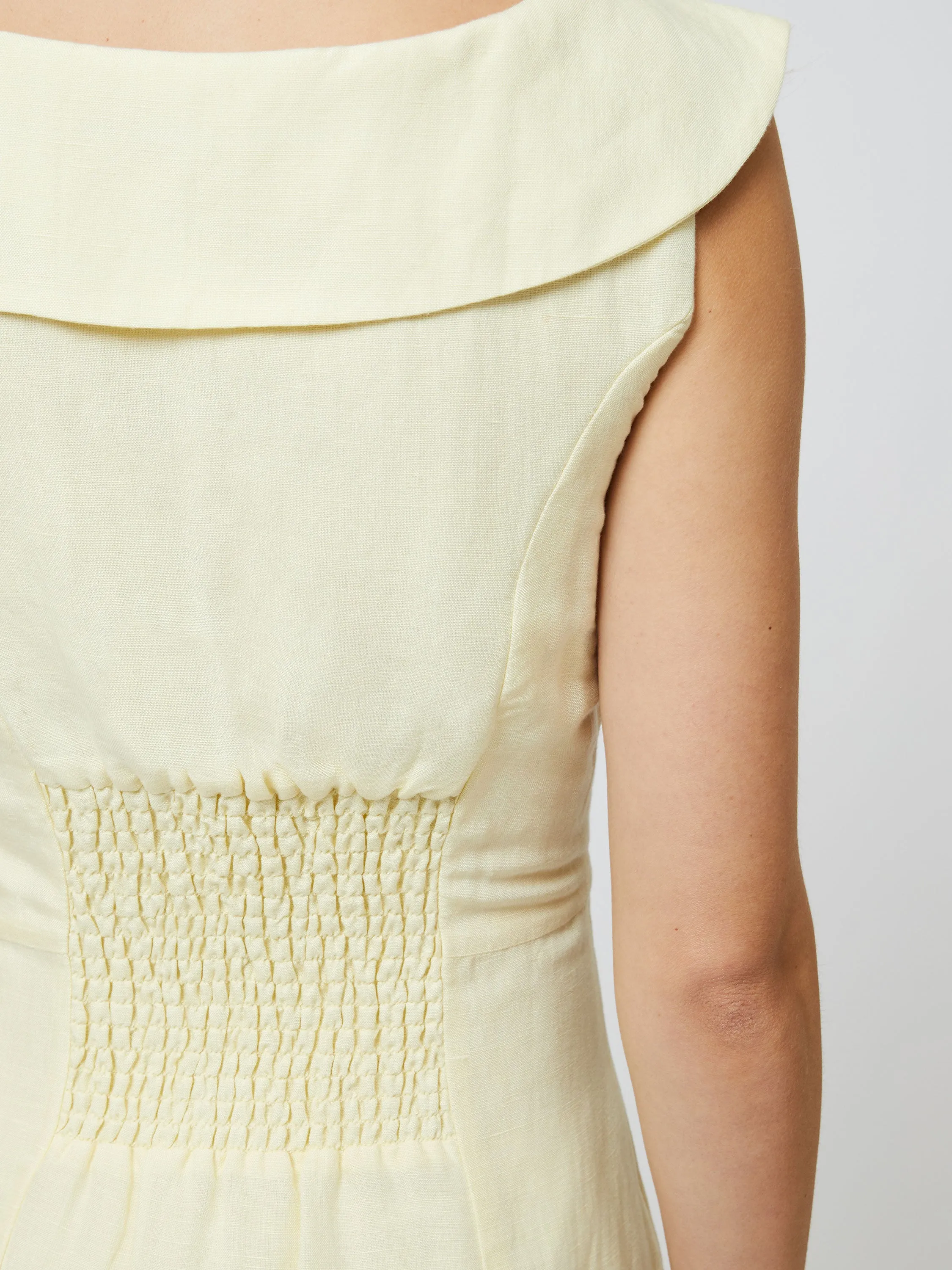 Birdie Linen V-Neck Dress