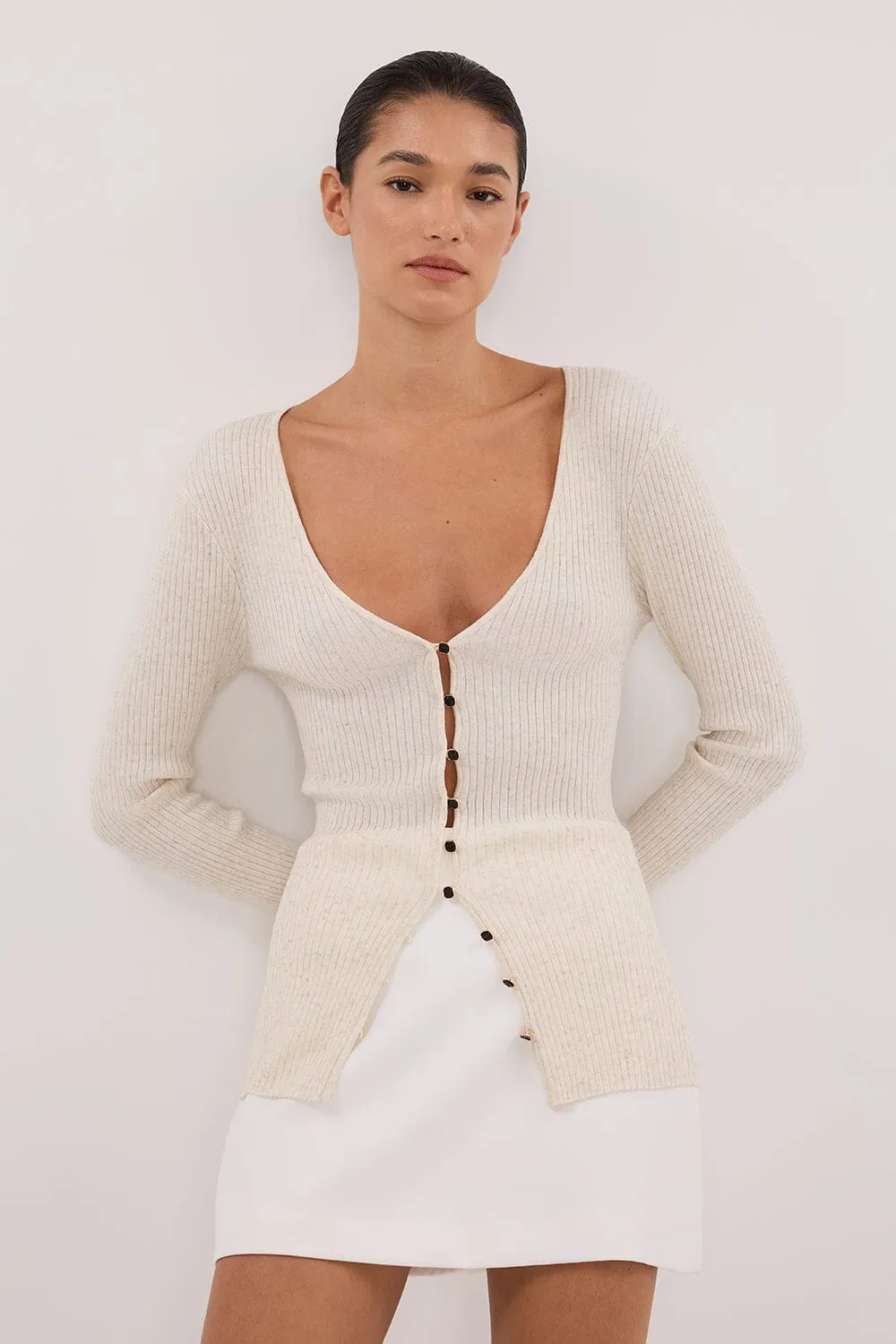 BLAIR NATURAL LONG SLEEVE KNIT TOP