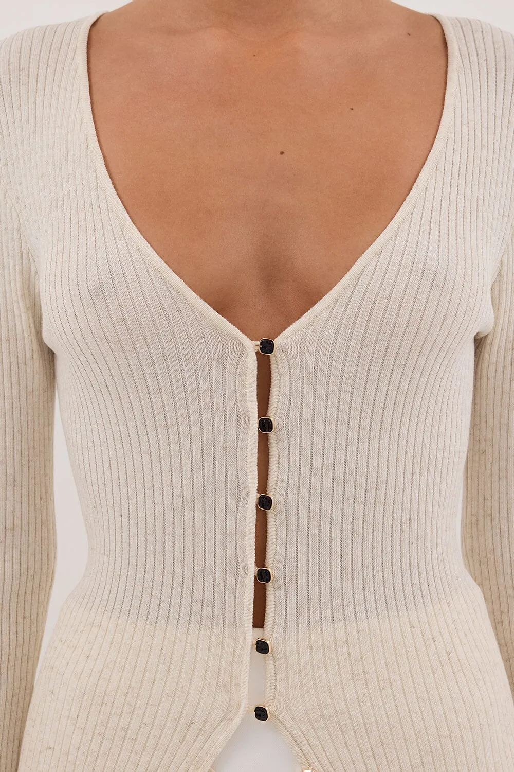 BLAIR NATURAL LONG SLEEVE KNIT TOP