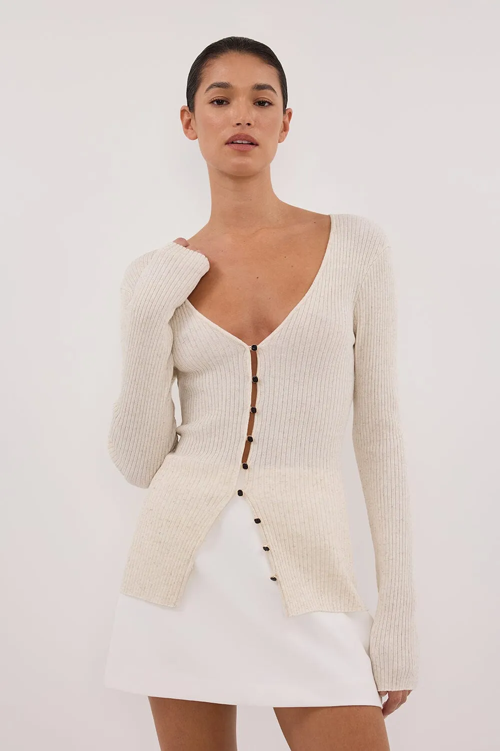 BLAIR NATURAL LONG SLEEVE KNIT TOP