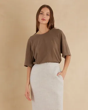 Bondi Crew Neck Tee - Khaki