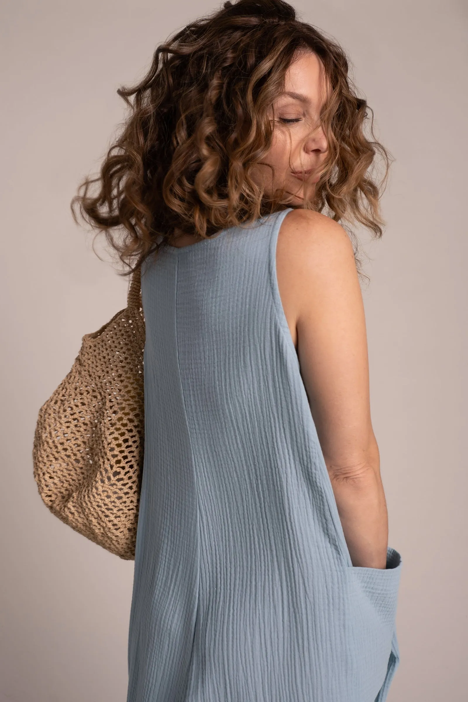 Breeze EZ Flare Dress | Stone Blue