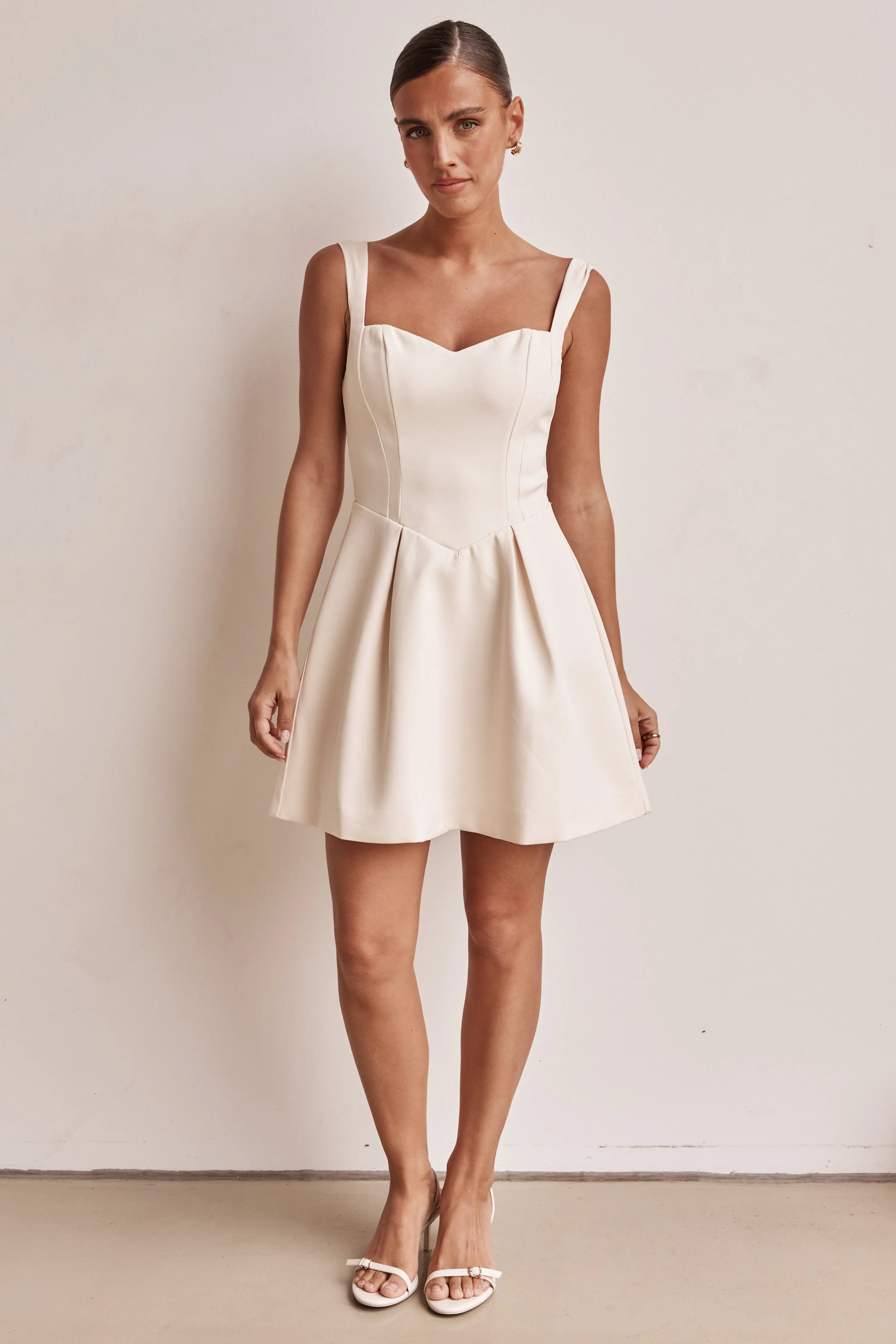 Brodie Mini Dress (Cream)