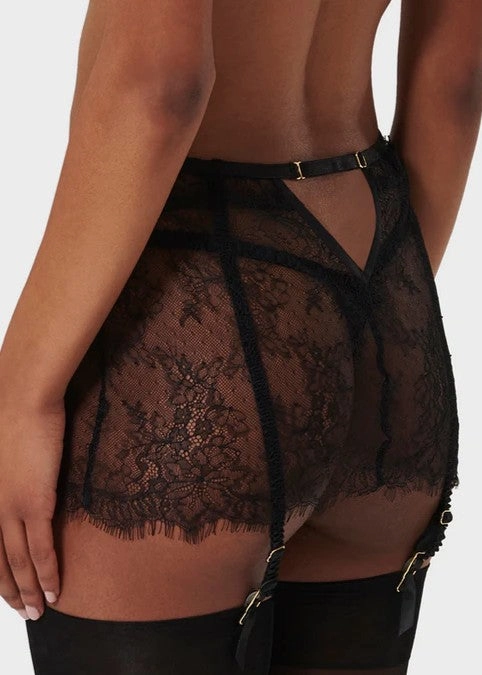 Camelia Skirt Suspender (Black)
