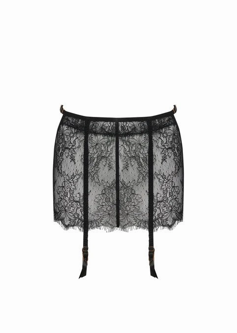 Camelia Skirt Suspender (Black)