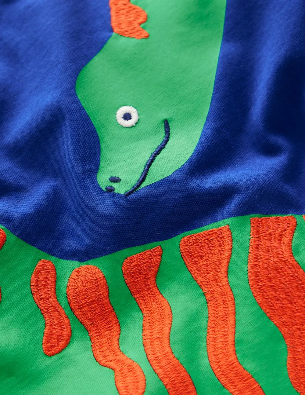 Fun Graphic T-shirt-Bright Blue Dino