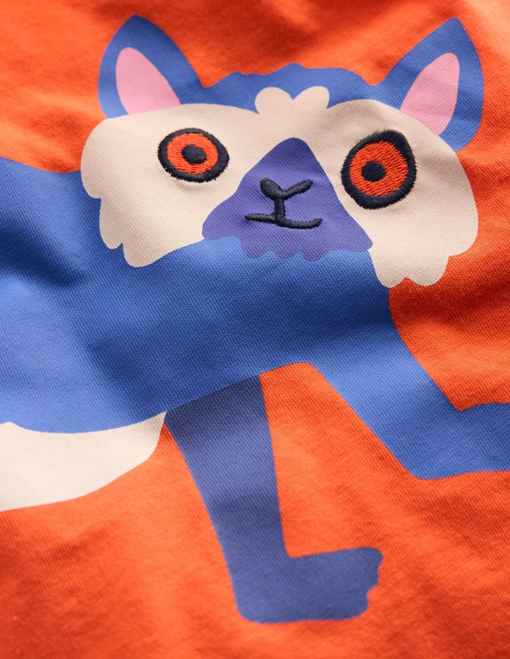 Fun Graphic T-shirt-Vermillion Orange Limur