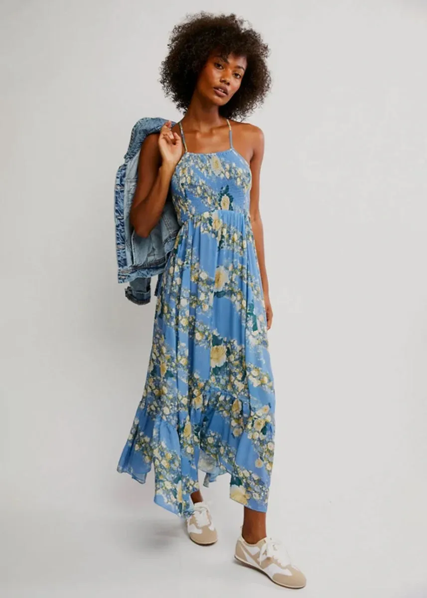 Heat Wave Printed Maxi - Allue Blue Combo