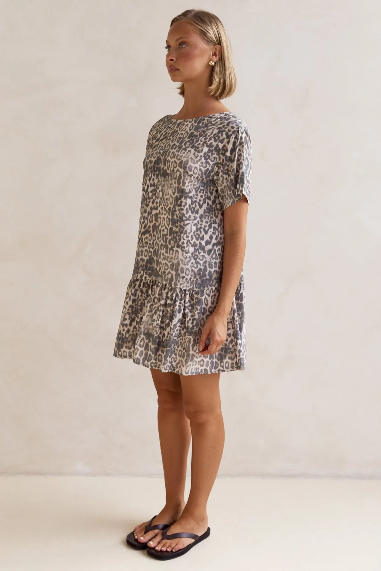 Jenna Mini Dress (Leopard)