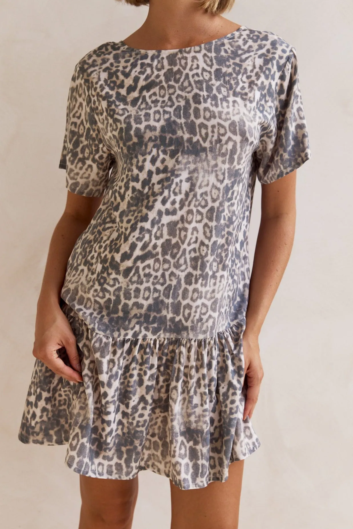 Jenna Mini Dress (Leopard)