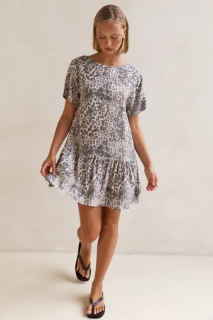 Jenna Mini Dress (Leopard)