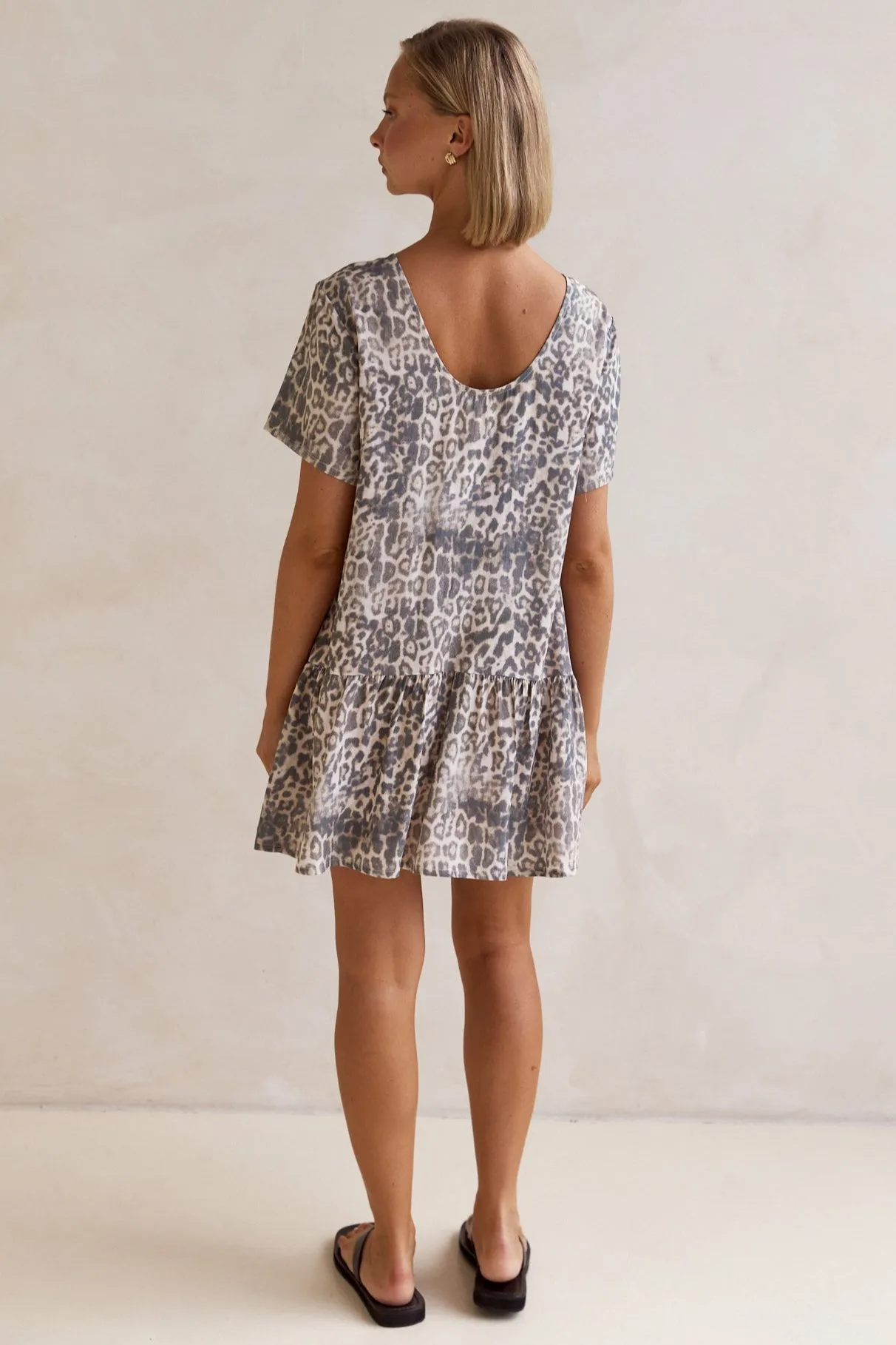 Jenna Mini Dress (Leopard)