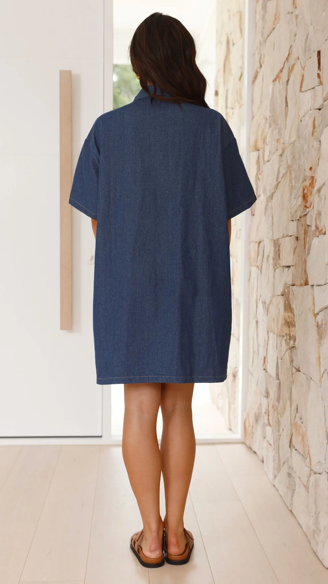Laksha Mini Dress - Dark Denim