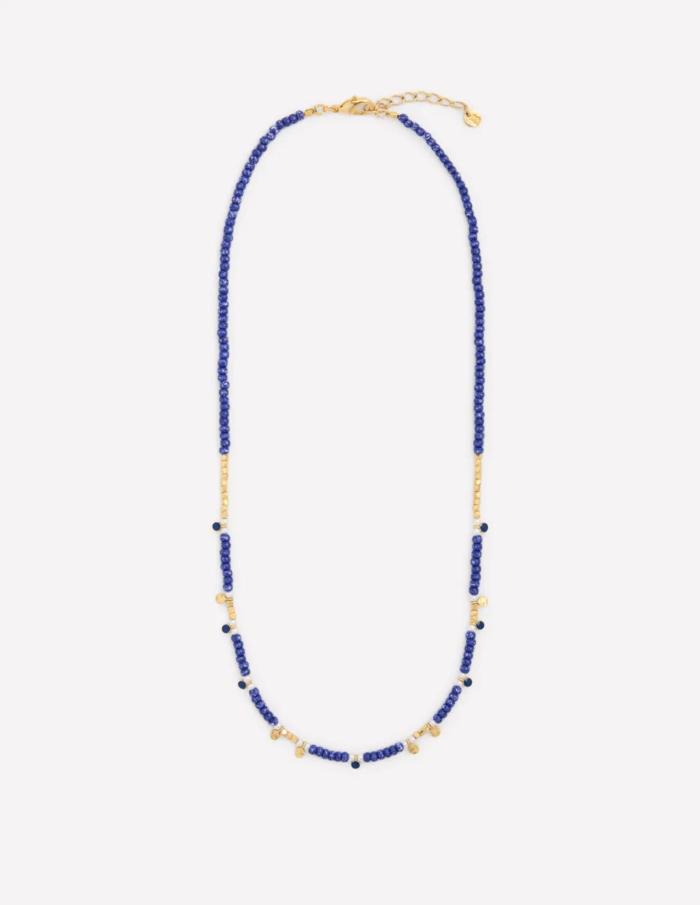 Layering Bead Necklace-Bright Blue