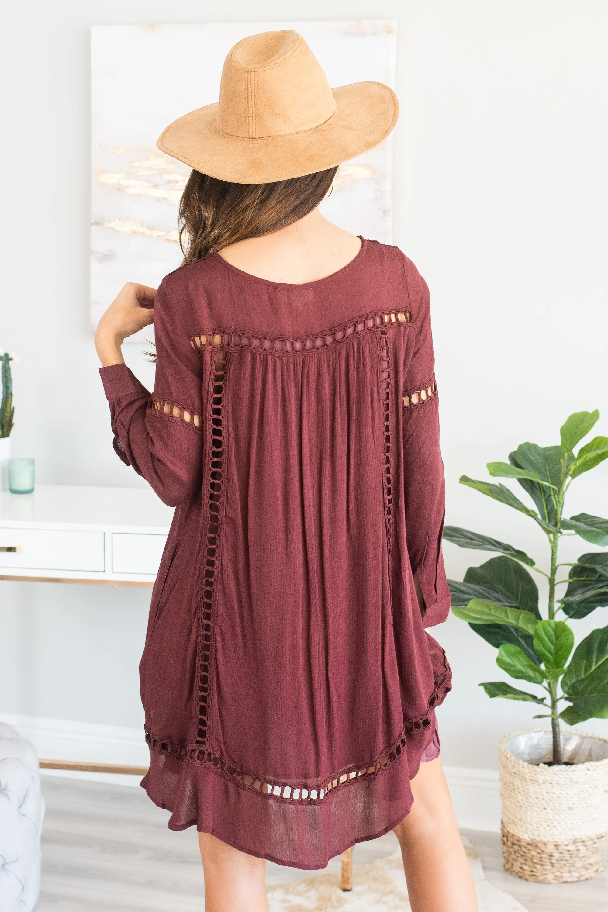 Living The Dream Plum Purple Boho Dress