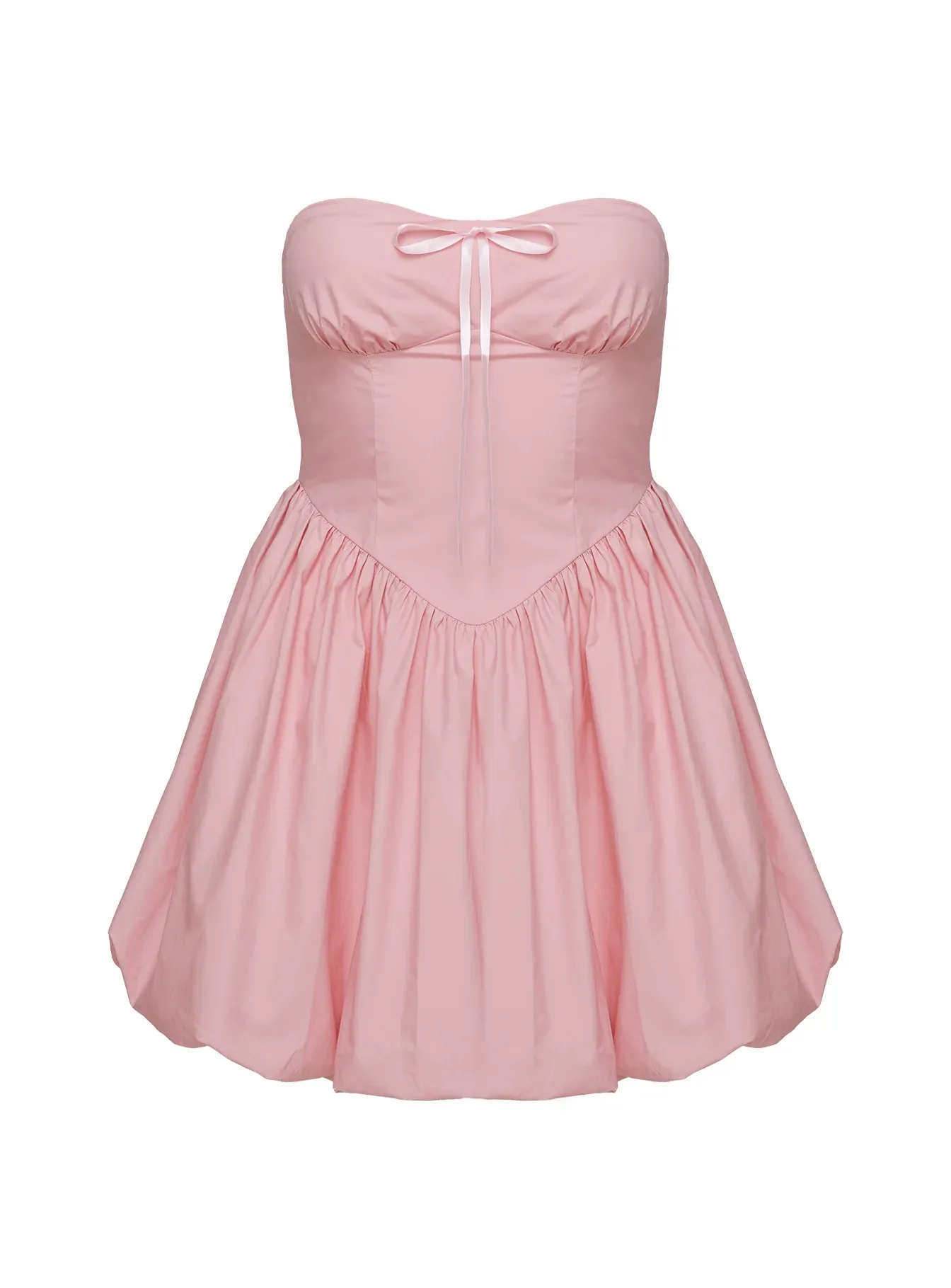 Melaina Bubble Hem Mini Dress Pink