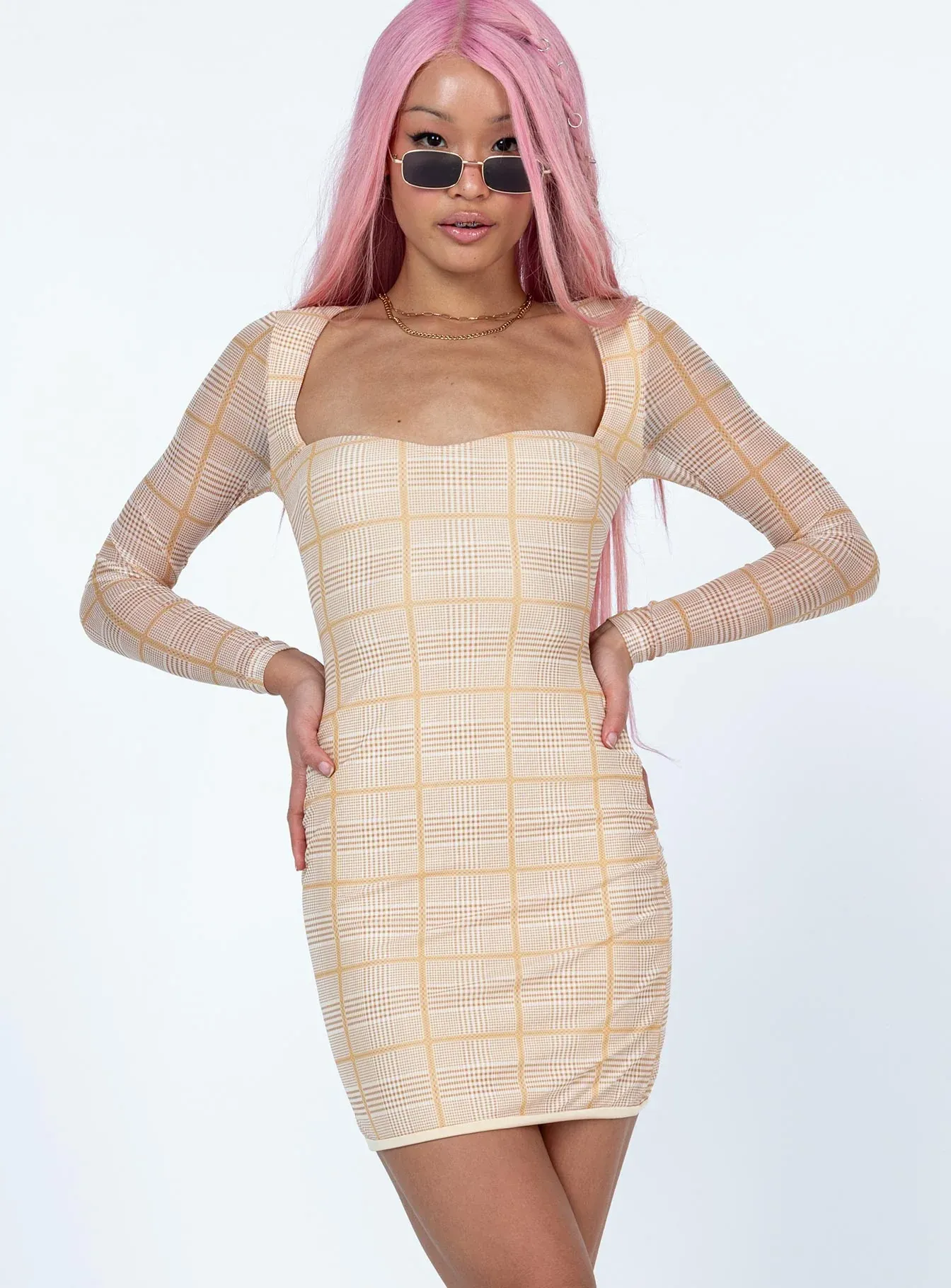 Nolan Mini Dress Beige