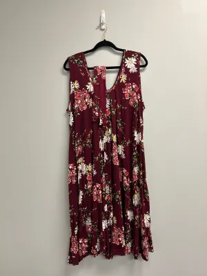 Outlet 7208 - The Momper® Printed Nursing Romper - MAROON FLORAL - Plus
