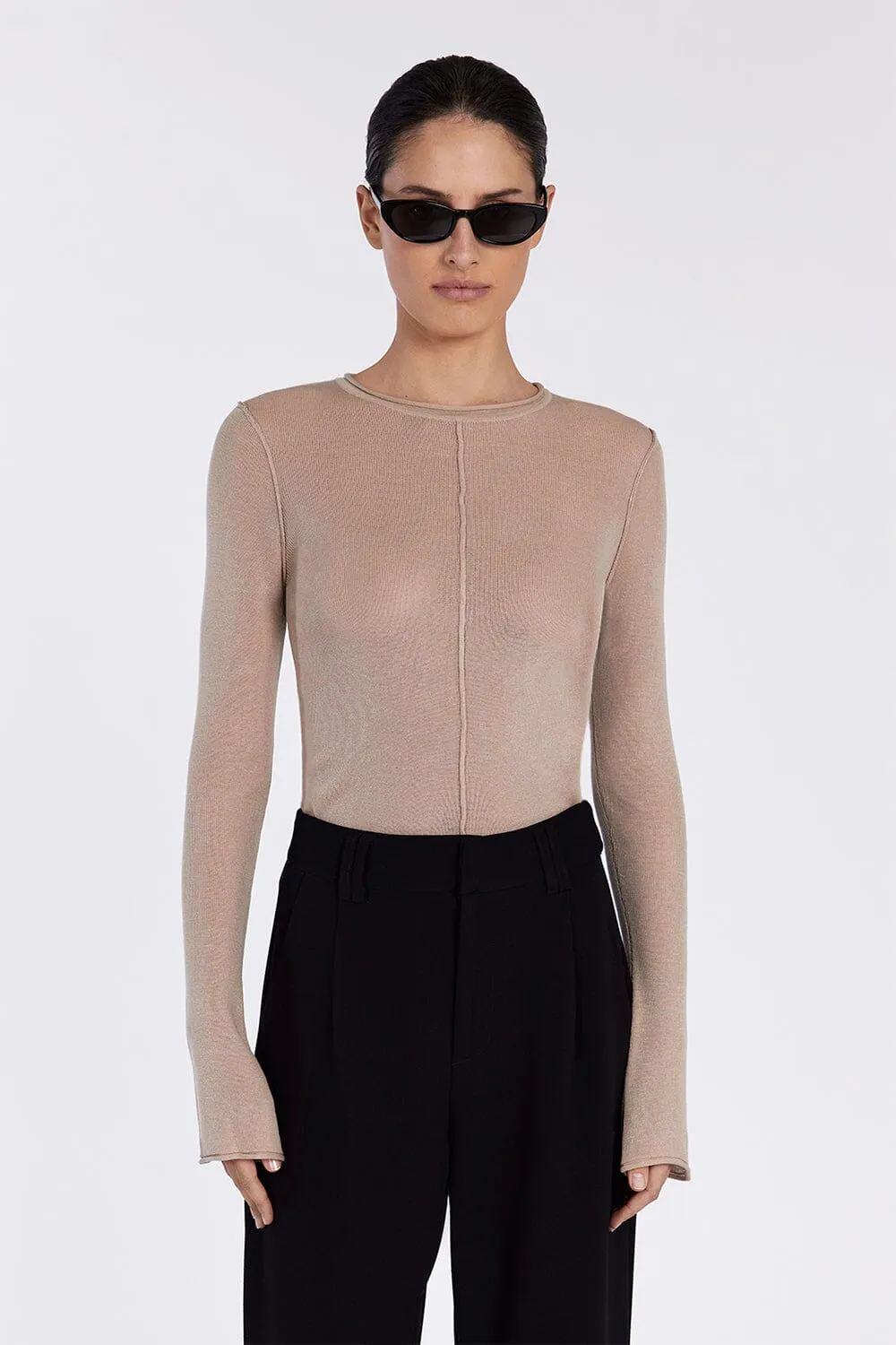 PARKER LATTE LONG SLEEVE TOP