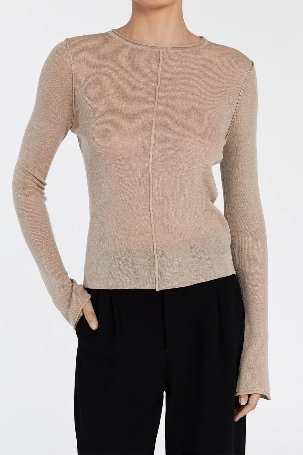 PARKER LATTE LONG SLEEVE TOP