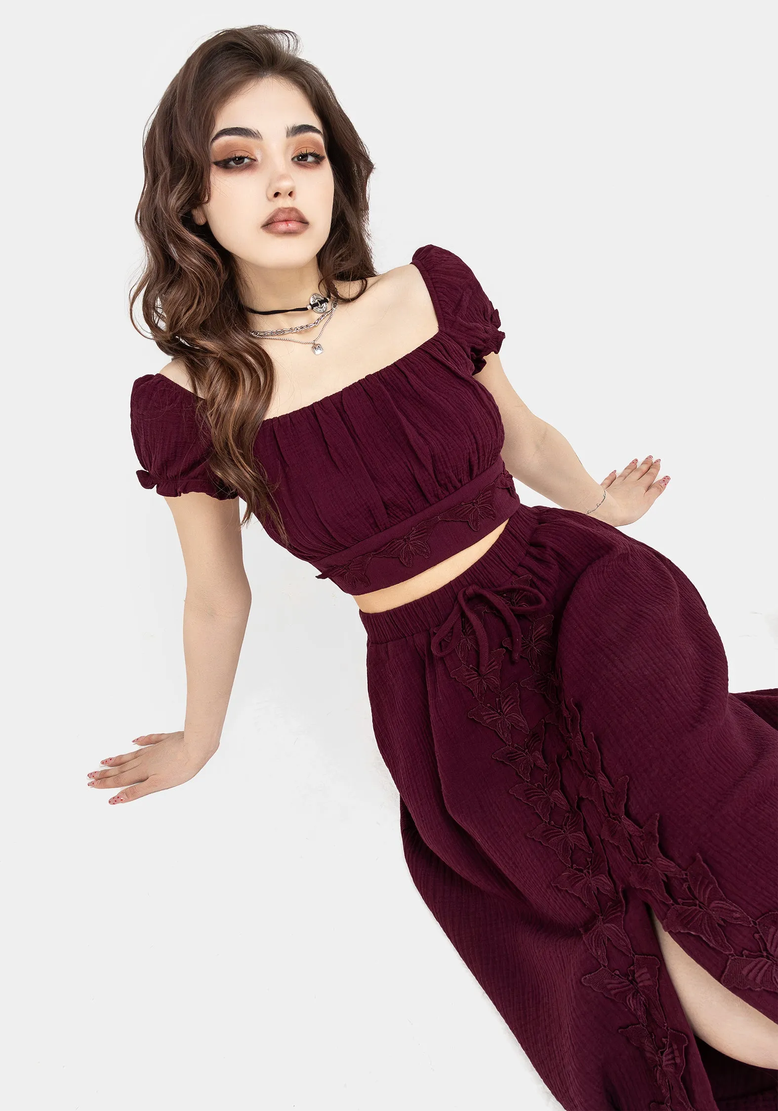 Psyche Textured Crop Top