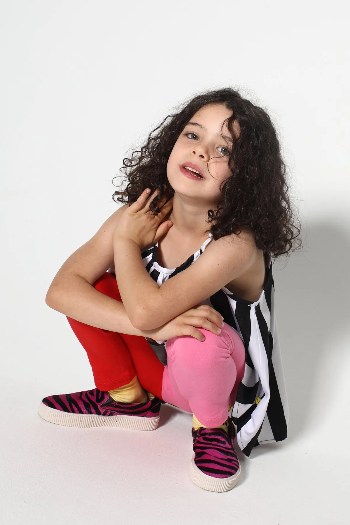 RED AND PINK LEGGINGS