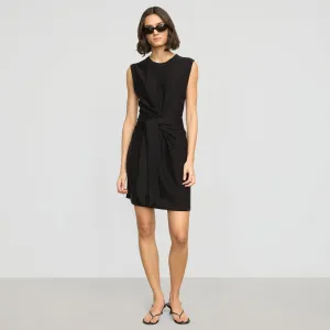 Rini Linen-Cotton Tie-Front Mini Dress