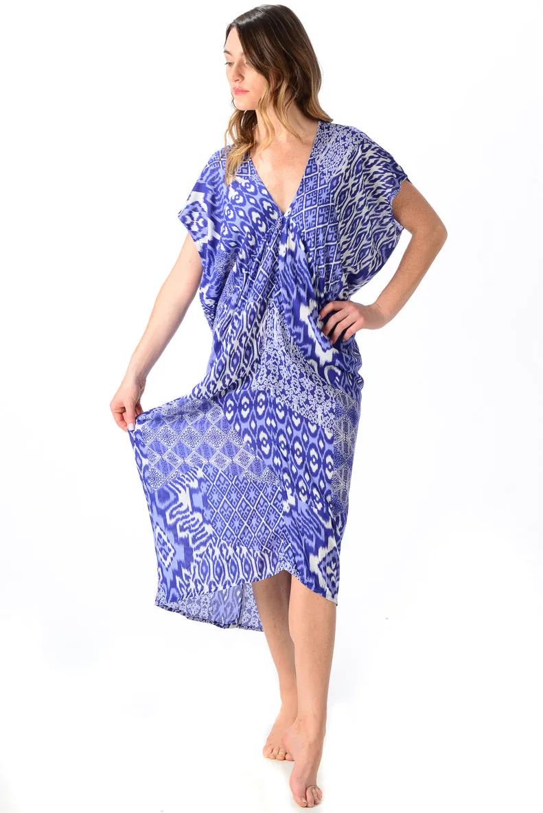 Santorini Kaftan / Marine Ikat