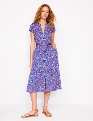 Sara Jersey Shirt Dress-Gallery Blue. Garden Vine