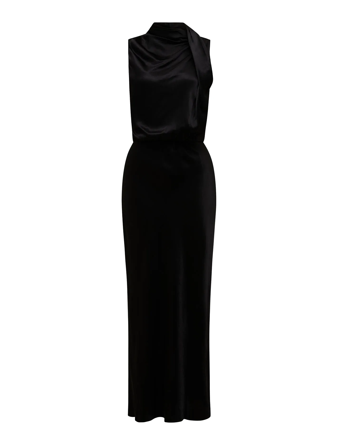 Sienna High Neck Satin Maxi Dress