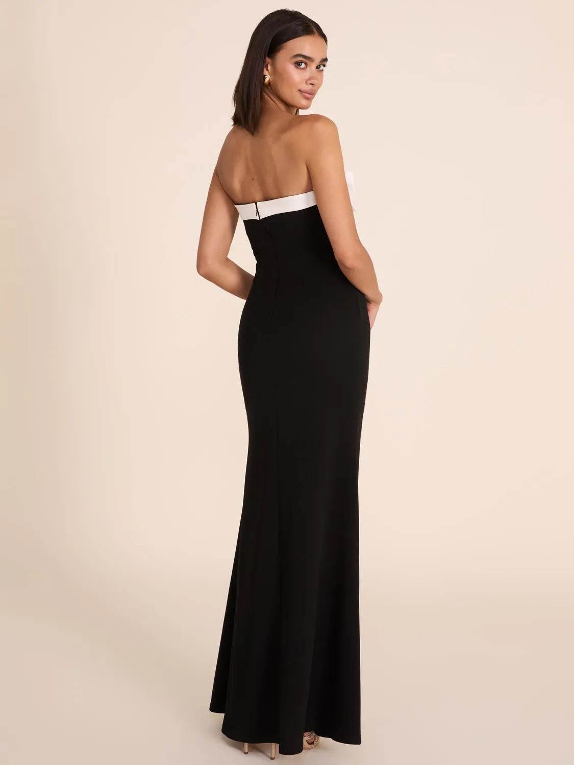 Strapless Gown With Bow