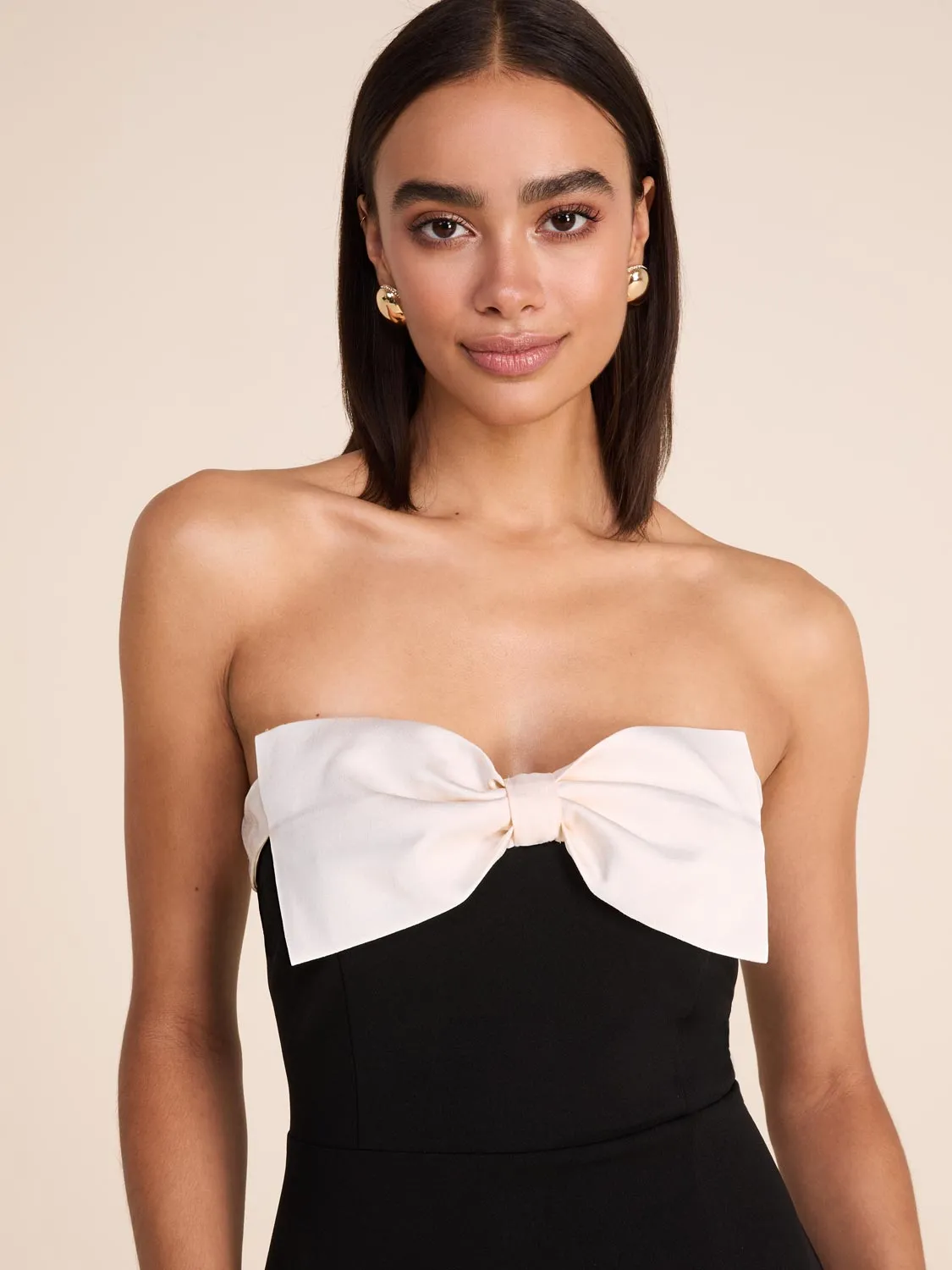 Strapless Gown With Bow