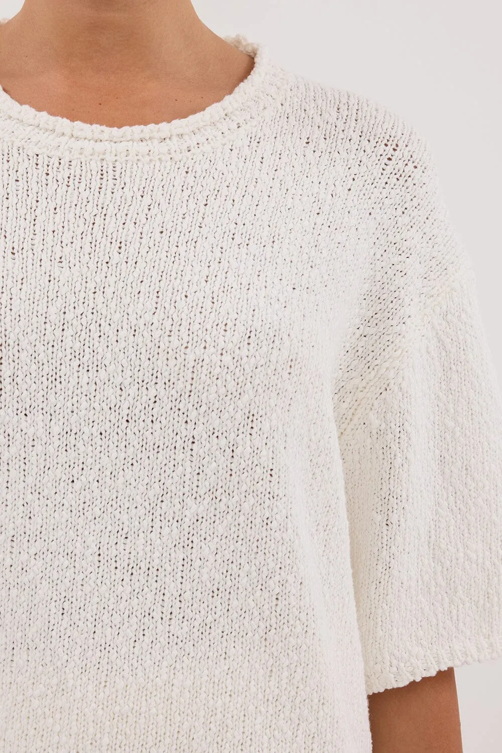 SUE OFF WHITE KNIT TEE