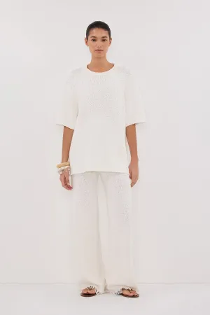 SUE OFF WHITE KNIT TEE