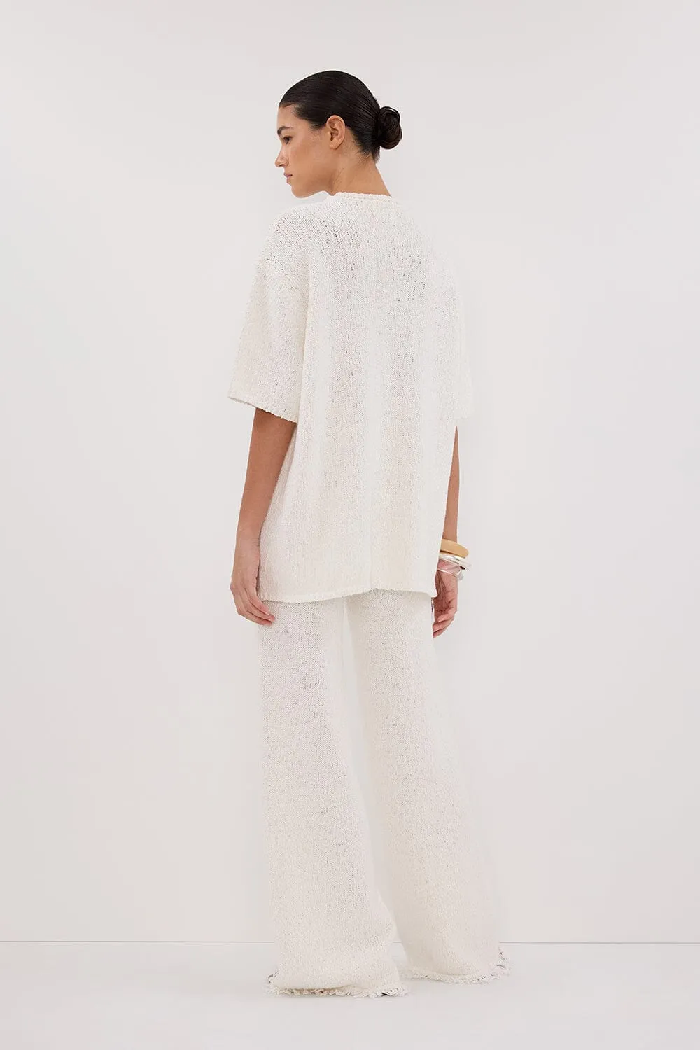 SUE OFF WHITE KNIT TEE