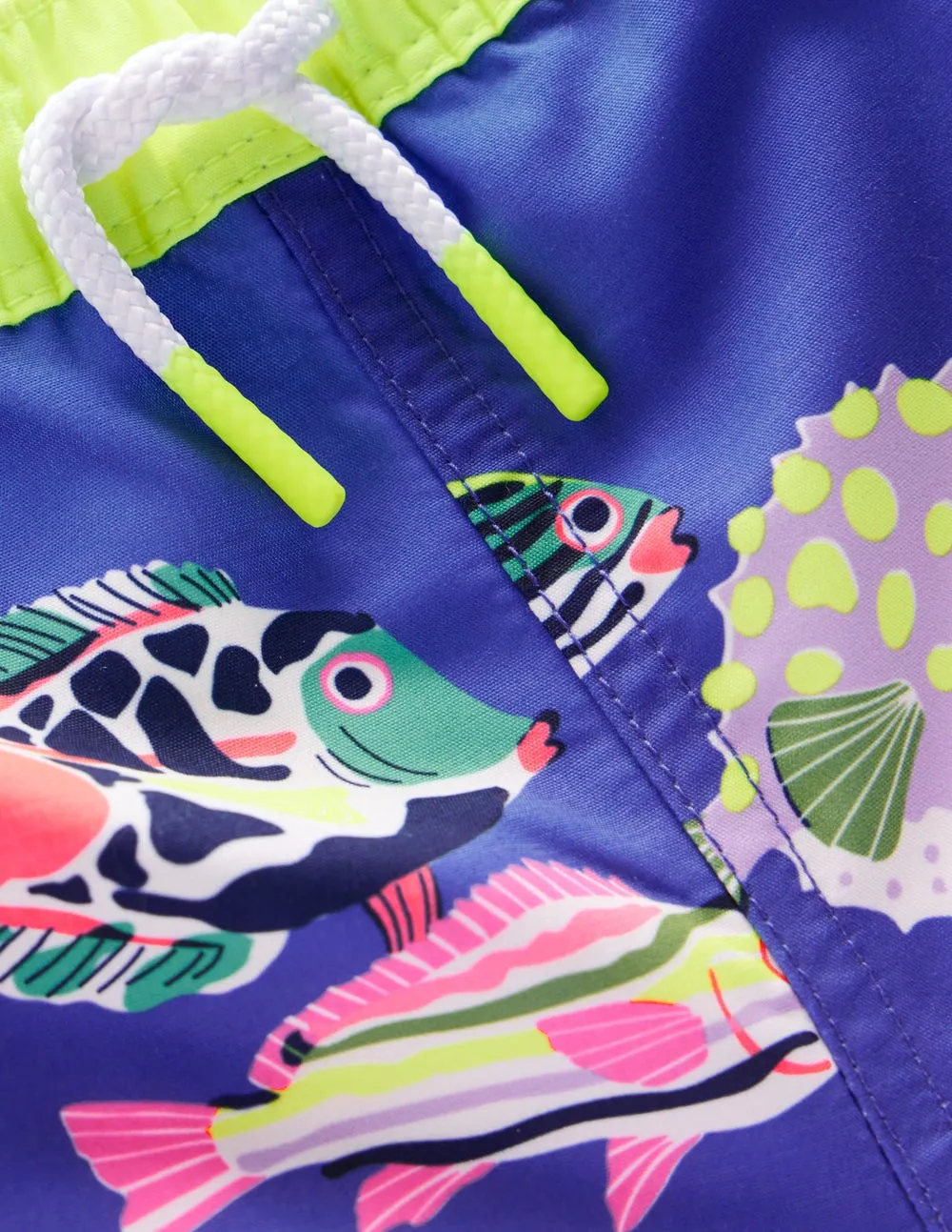Swim Shorts-Blue Heron Fish