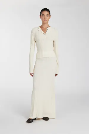 SYLVIA CREAM LONG SLEEVE TOP