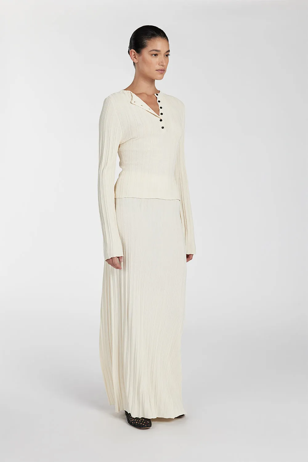 SYLVIA CREAM LONG SLEEVE TOP