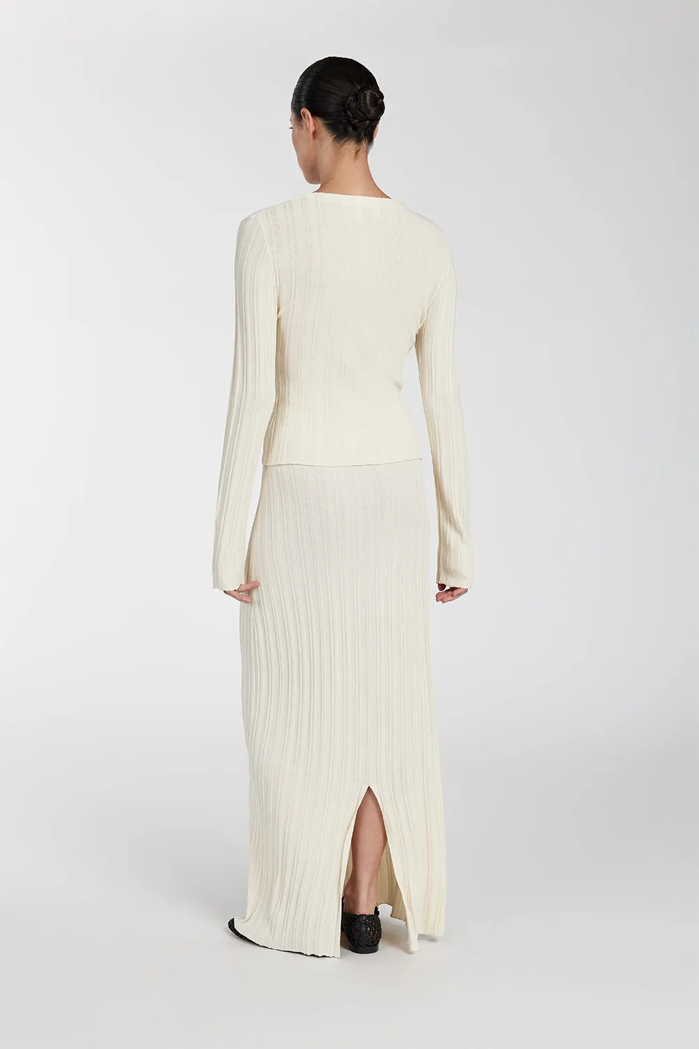 SYLVIA CREAM LONG SLEEVE TOP